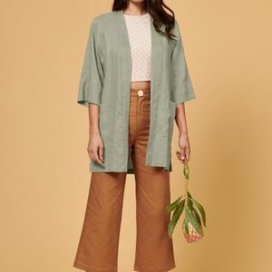 Whimsy & Row Frances Duster Sage Linen XS/S